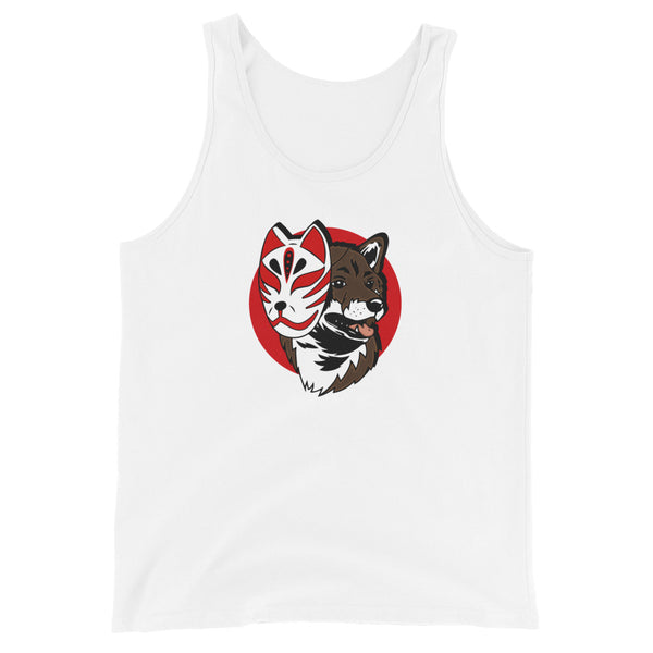 Kitsune Masked Shiba / Sesame Shiba Unisex Tank Top