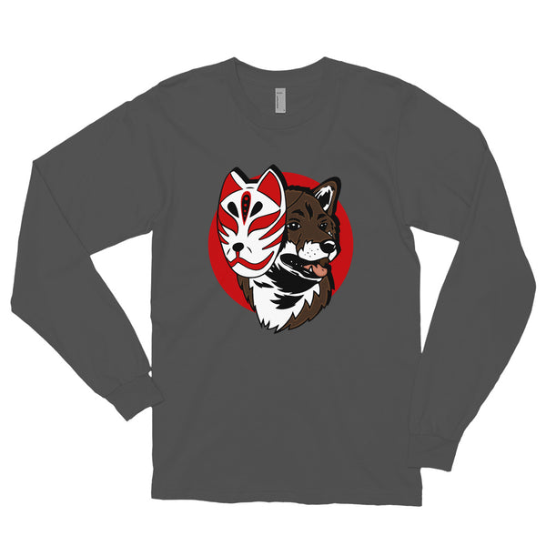 Kitsune Masked Shiba / Sesame Shiba Unisex Long-Sleeve Shirt