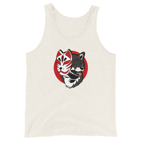 Kitsune Masked Shiba / Black and Tan Shiba Unisex Tank Top