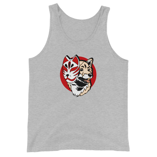 Kitsune Masked Shiba / Cream Shiba Unisex Tank Top