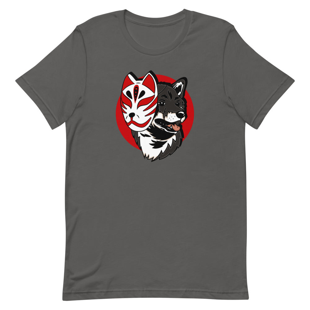 Kitsune Masked Shiba / Black and Tan Shiba Unisex T-Shirt