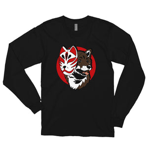 Kitsune Masked Shiba / Sesame Shiba Unisex Long-Sleeve Shirt