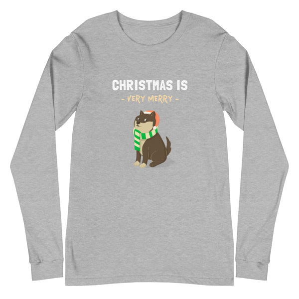 Christmas is Very Merry / Sesame Shiba Unisex Long-Sleeve Shirt