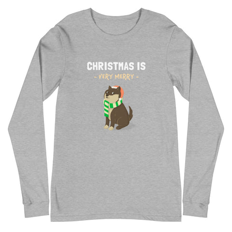 Christmas is Very Merry / Sesame Shiba Unisex Long-Sleeve Shirt