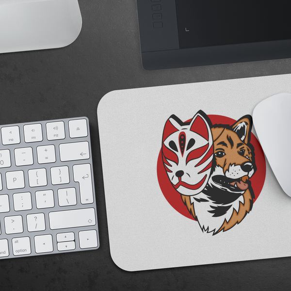 Kistune Masked Shiba / Red Shiba Mousepad